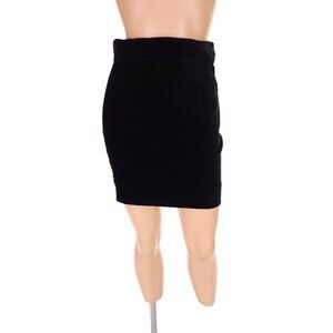 Vintage Cheap and Chic by Moschino Black Velour Mini Skirt Size 36 US XS